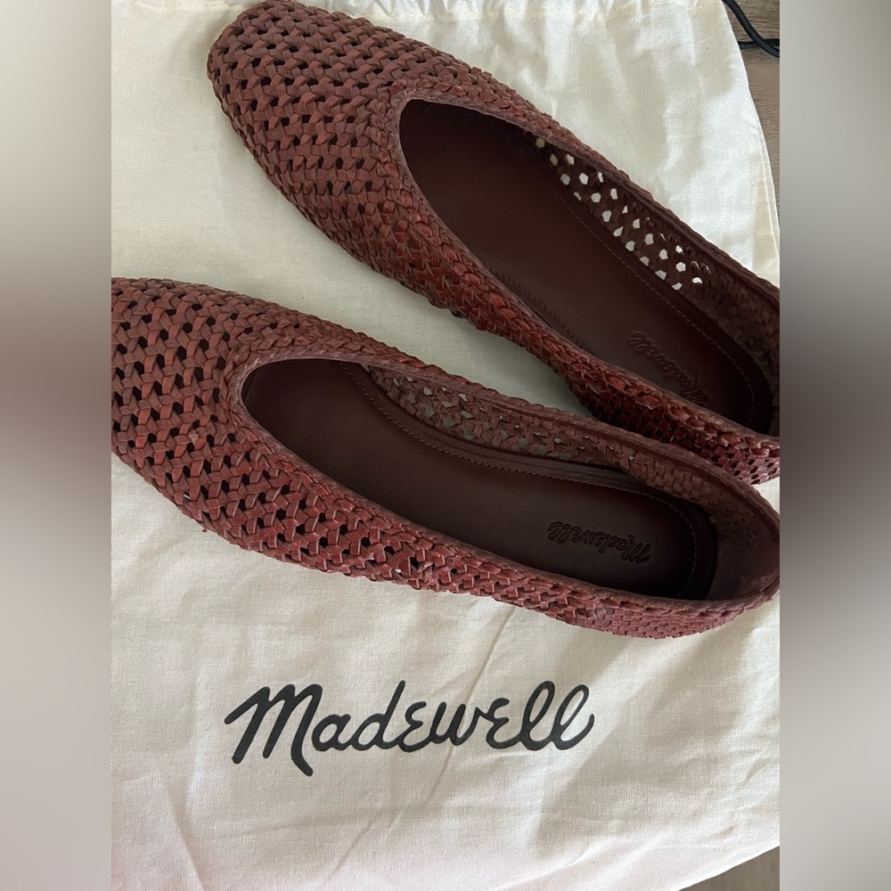 The Mylie Ballet Flat in Handwoven Leather